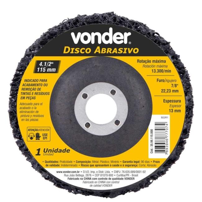 Disco Abrasivo 4.1/2" 115 mm Vonder"