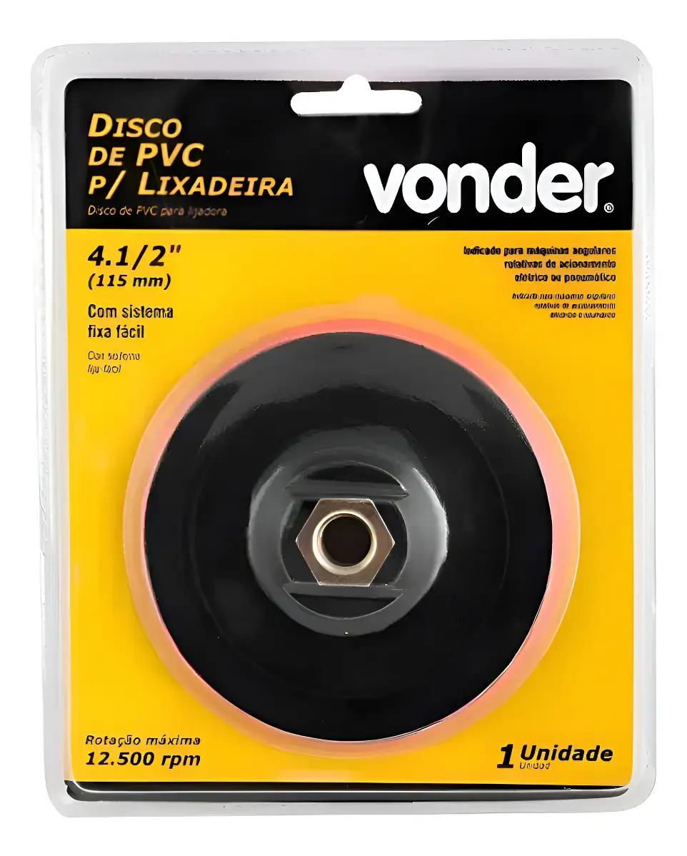 Disco PVC 4.1/2 P/lixad C/fixa Facil Vonder