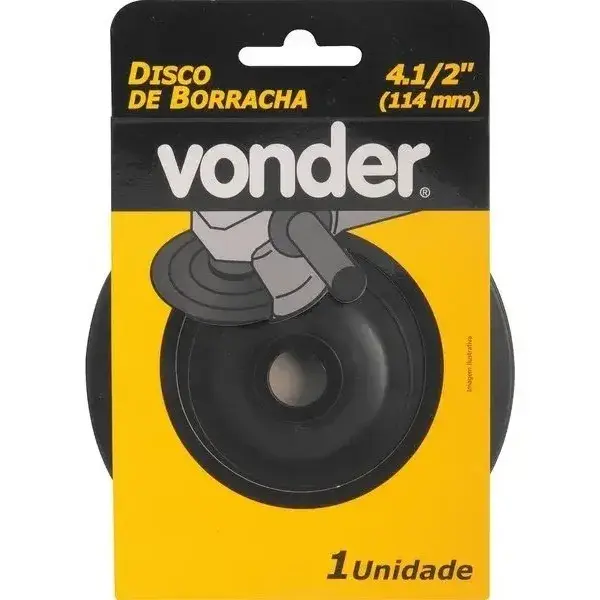 Disco de Borracha 4.1/2 C/suporte