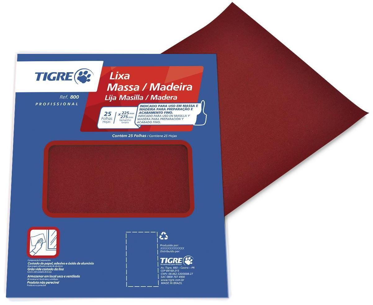 Lixa 800-100 Massa Madeira Tigre