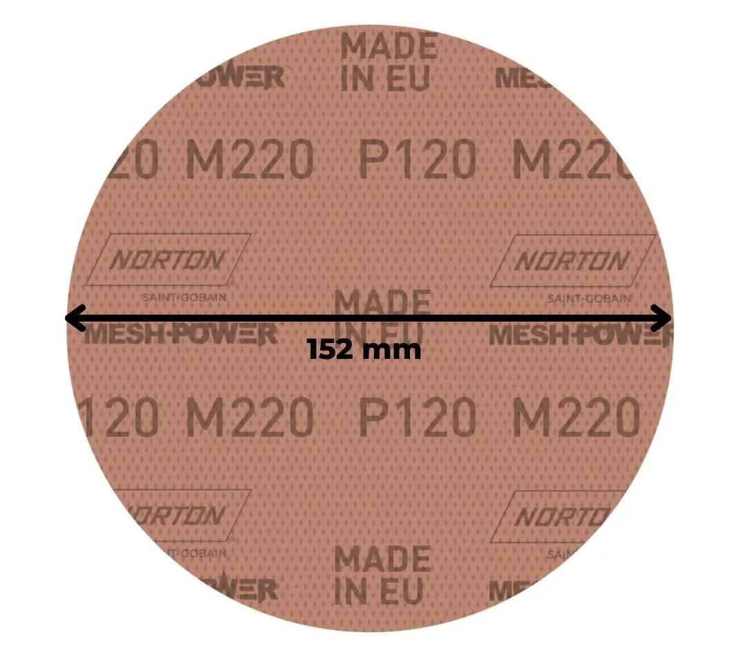 Disco Lixa Telado 6"p220 M220 Mpow Norto Norton