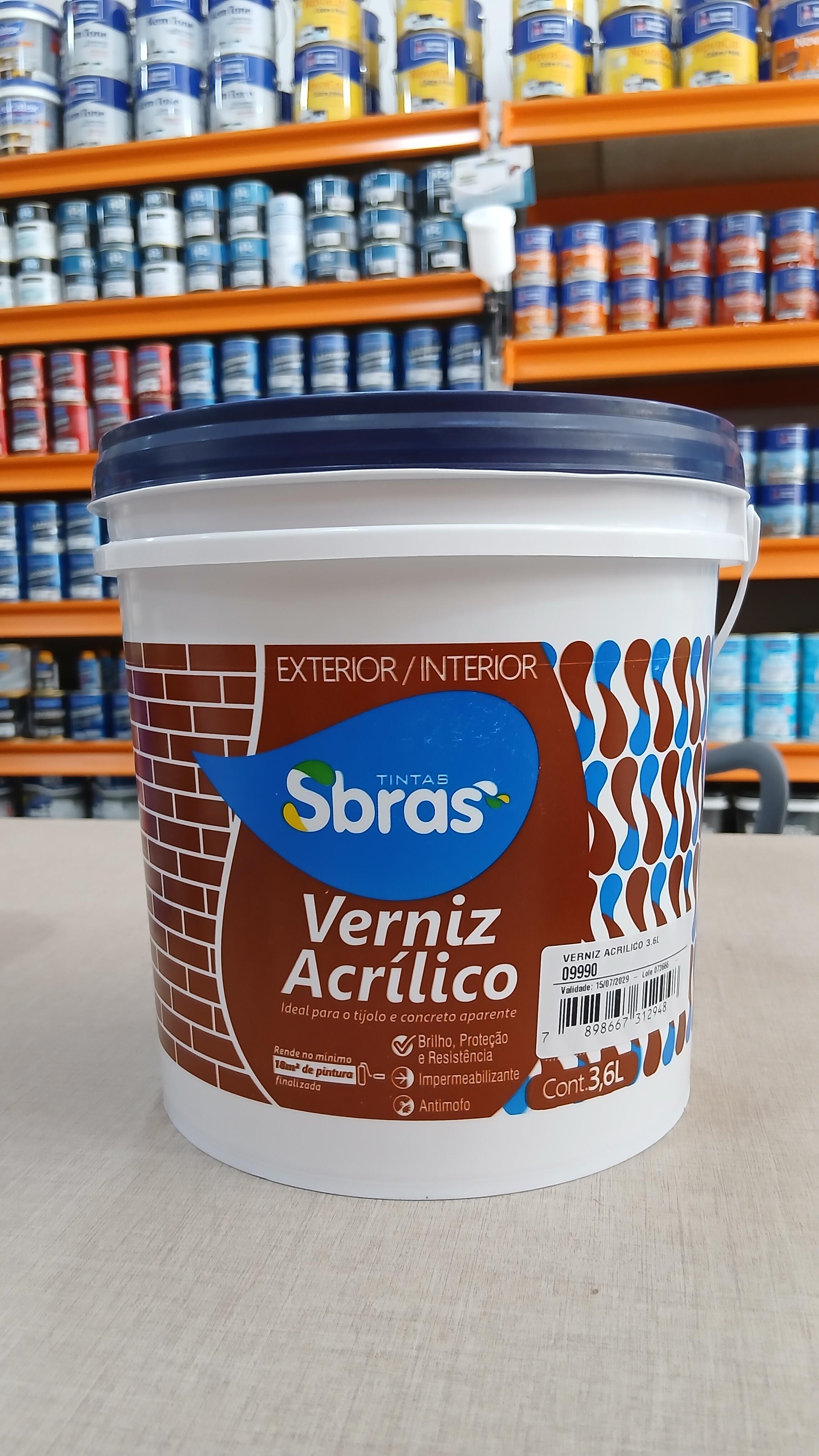 Verniz Acrílico Bd Plast 3,6 L Sbras