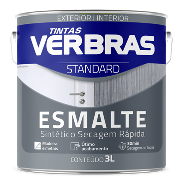 Esmalte Bril Branco 1801 Sec Rap Standard 3 L Verbras