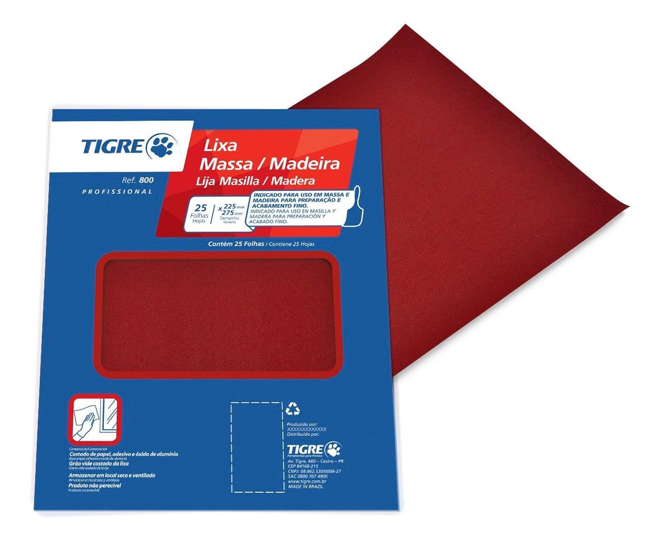 Lixa 800-050 Massa Madeira Tigre